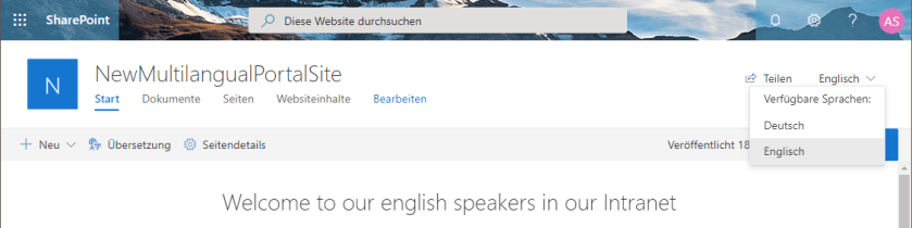 SharePoint Online: Multilingual Websites